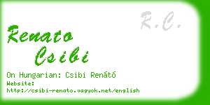 renato csibi business card