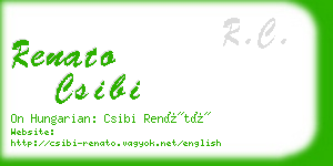 renato csibi business card